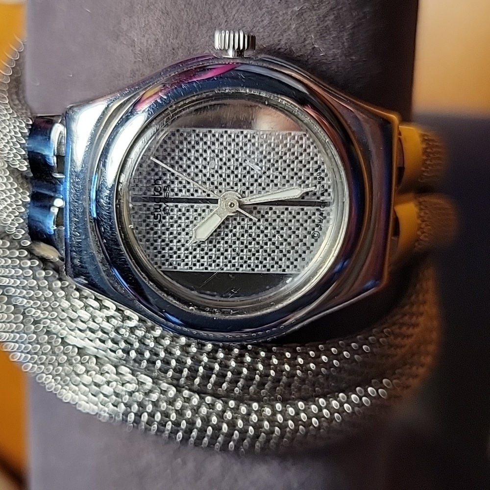Women's Swatch Irony double wrap mesh metal band